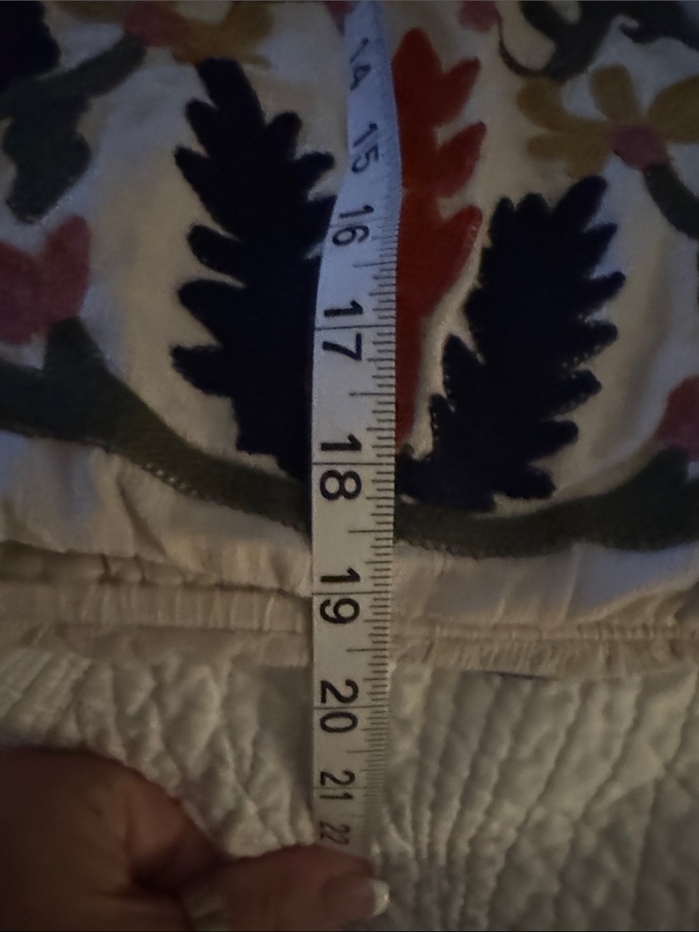 Soft Surroundings Cream Peasant Tunic with Multicolor Floral Embroidery - Picture 6 of 6